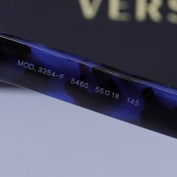 Versace VE3354F 5460 Eyeglasses Top Black/Blue 55mm Rectangle Frame - Picture 8 of 10